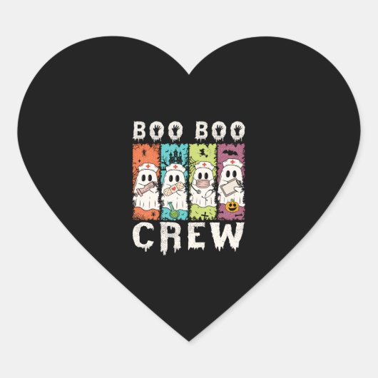 Boo Boo Crew Halloween Nurse ハートシール (正面)