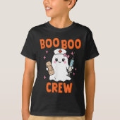 Boo Boo Crew Halloween Nurse Team Ghost  Tシャツ (正面)