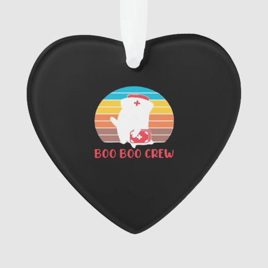 Boo Boo Crew Nurse Funny Ghost Halloween Classic T オーナメント (正面)