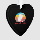 Boo Boo Crew Nurse Funny Ghost Halloween Classic T オーナメント (正面)