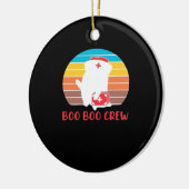 Boo Boo Crew Nurse Funny Ghost Halloween Classic T セラミックオーナメント (左)