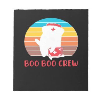 Boo Boo Crew Nurse Funny Ghost Halloween Classic T ノートパッド