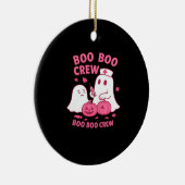Boo Boo Crew Nurse Funny Halloween Ghost Nurse Gir セラミックオーナメント (右)