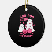 Boo Boo Crew Nurse Funny Halloween Ghost Nurse Gir セラミックオーナメント (左)