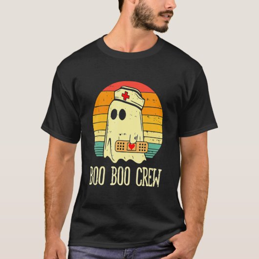 Boo Boo Crew Nurse Ghost Funny Halloween Costume_1 Tシャツ (正面)