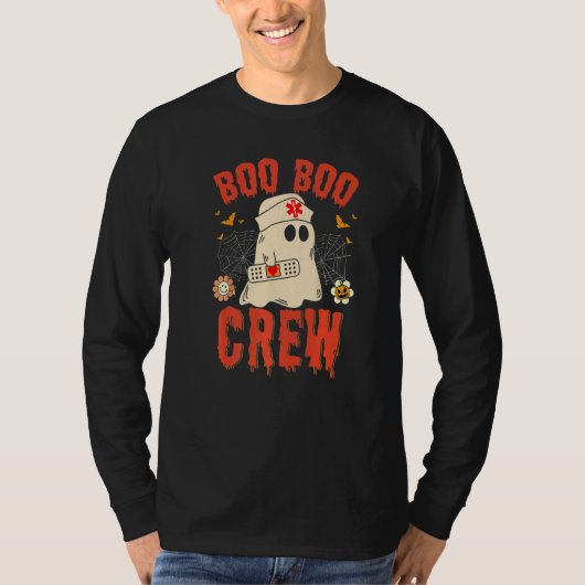 Boo Boo Crew Nurse Ghost Funny Halloween Costume P Tシャツ (正面)