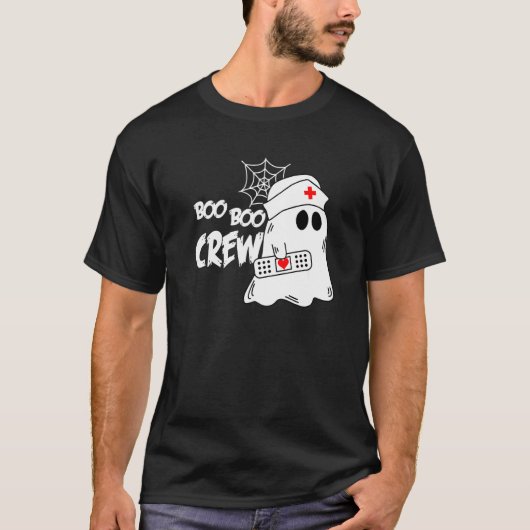 Boo Boo Crew Nurse Ghost Funny Halloween Costume P Tシャツ (正面)