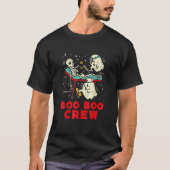 Boo Boo Crew Nurse Ghost & Skeleton  Halloween Tシャツ (正面)