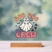 Boo Boo Crew Nurse Halloween Ghost Funny Classic T アクリルサイン (ニュートラル)