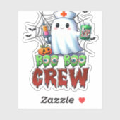 Boo Boo Crew Nurse Halloween Ghost Funny Classic T シール (シート)
