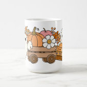 Boo & Books Adorable Ghost Reading Fall Design コーヒーマグカップ (中央)