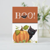 Boo Cat Halloween Flat Card サンキューカード (スタンド正面)