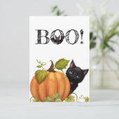 Boo Cat Halloween Flat Card サンキューカード (スタンド正面)