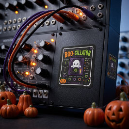 BOO-CILLATOR – Halloween Synth Nerd スクエアシール