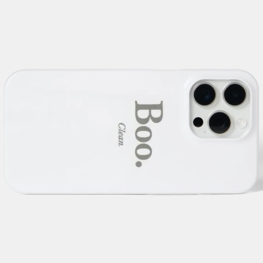 Boo. Clean. Minimalist Halloween Phone Case Case-Mate iPhoneケース (裏面 (横))