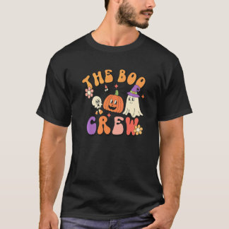 Boo Crew 60s 70s Hippie Ghost Costume Halloween Tシャツ