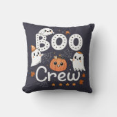 Boo Crew Cute Halloween Ghosts and Pumpkin クッション (正面)