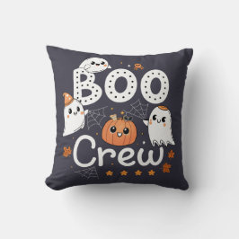 Boo Crew Cute Halloween Ghosts and Pumpkin クッション