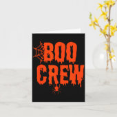 Boo Crew Funny Halloween Shirt For Group Costume F カード (黄色い花)