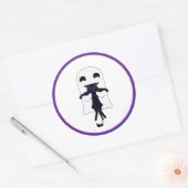 Boo Crew Ghost & Scraggly Black Cat Sticker Sheet  ラウンドシール (封筒)