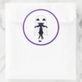 Boo Crew Ghost & Scraggly Black Cat Sticker Sheet  ラウンドシール (バッグ)