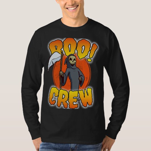 Boo Crew Grim Reaper  Cute Matching Halloween Cost Tシャツ (正面)