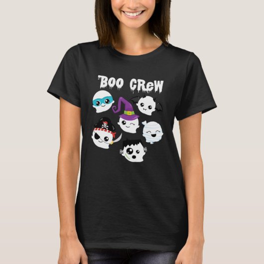 BOO CREW  Halloween Cute Ghosts Costume Girls Boys Tシャツ (正面)