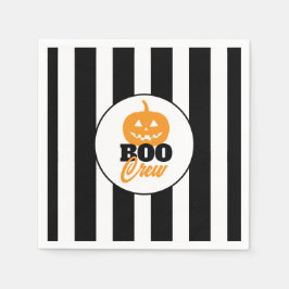 Boo Crew Jack O Lantern Halloween Party スタンダードカクテルナプキン