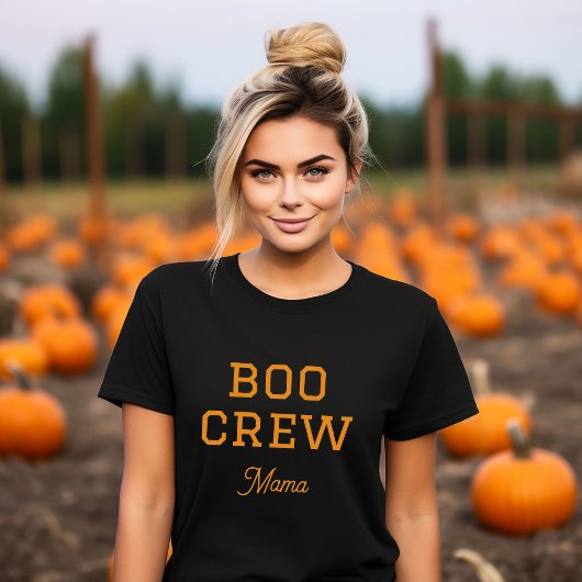 Boo Crew Mama Family Halloween Tシャツ