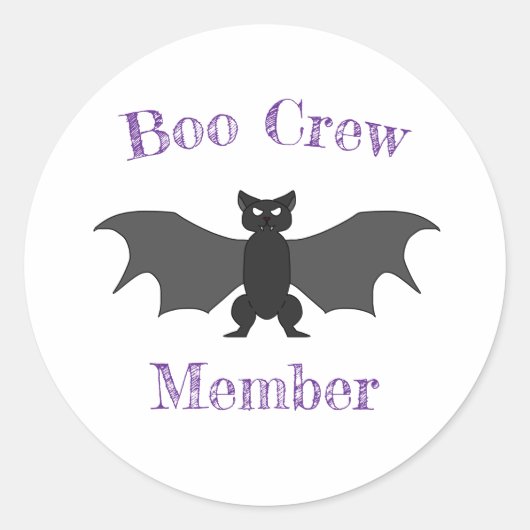 Boo Crew Member Bat Sticker Set ラウンドシール (正面)