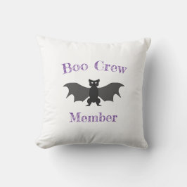 Boo Crew Member Bat Throw Pillow クッション