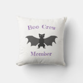 Boo Crew Member Bat Throw Pillow クッション (正面)