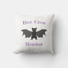 Boo Crew Member Bat Throw Pillow クッション