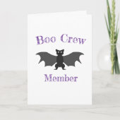 Boo Crew Member Halloween Card カード (正面)