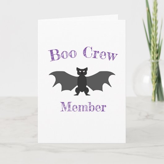 Boo Crew Member Halloween Card カード (正面)