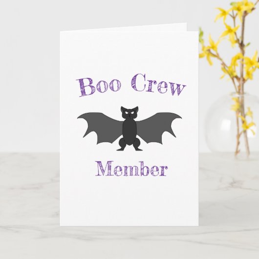 Boo Crew Member Halloween Card カード (黄色い花)