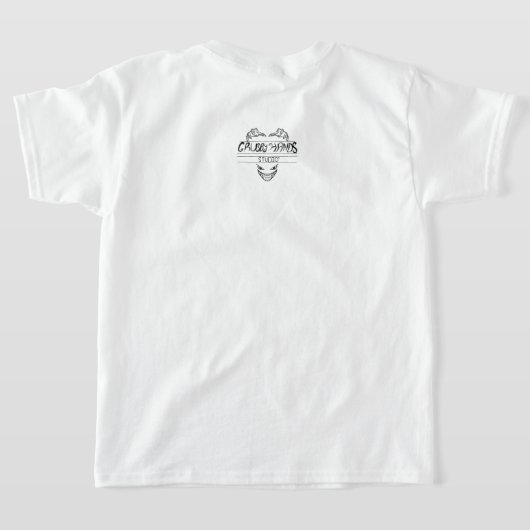 Boo Crew Member Kid's White Tシャツ (レイダウン裏面)
