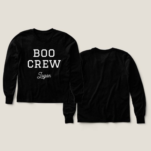 Boo Crew Monogrammed Halloween (デザイン 正面&背面)