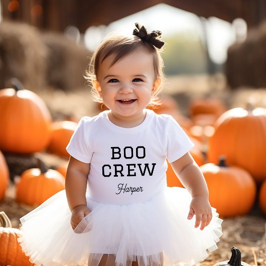 Boo Crew Monogrammed Halloween ベビーボディスーツ