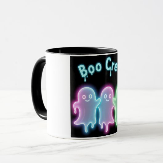 Boo Crew Neon Ghosts Halloween Mug マグカップ (正面左)