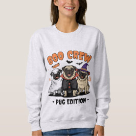 Boo Crew – Pug Edition | Cute Halloween Dog Design スウェットシャツ