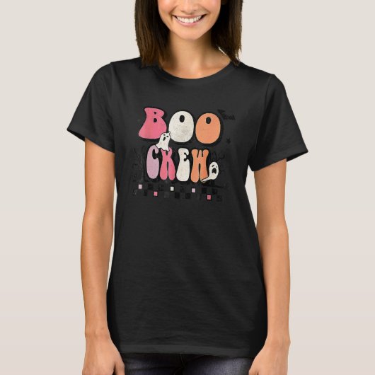 Boo Crew Retro Halloween Matching Family Group Nur Tシャツ (正面)