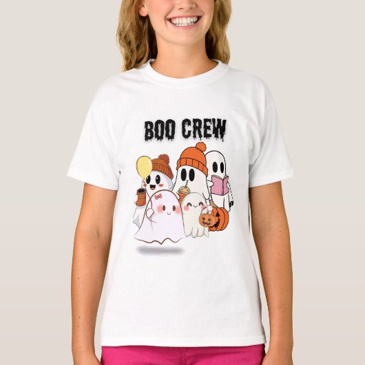 Boo Crew Tシャツ | かわいいおばけのハロウィングッズ (正面)