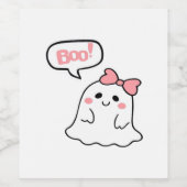Boo! Cute Boo Minimal Clean ワインラベル (シングルラベル)