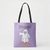 Boo! Cute Ghost Funny Halloween Tote Bag トートバッグ (正面)