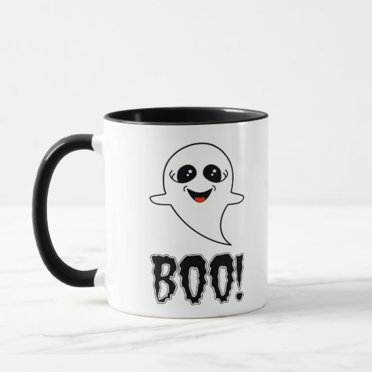 Boo! Cute Little Halloween By Lucas Retro Classic マグカップ (左)