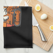 Boo Dozer Ghost Funny Halloween キッチンタオル (四つ折り)