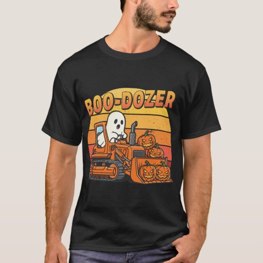 Boo Dozer Ghost Funny Halloween Tシャツ (正面)