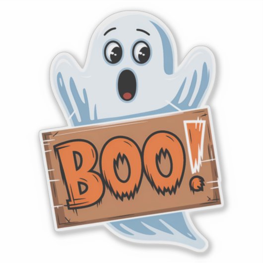Boo Fantôme d'halloween シール (正面)