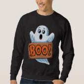 Boo Fantôme d'halloween スウェットシャツ (正面)